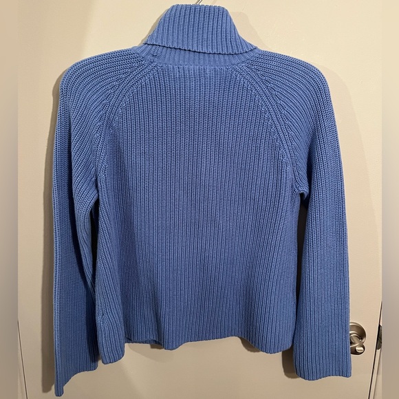 Set of 2 Sweaters- 100% Cotton Blue and Brown Turtleneck Sweaters - Picture 6 of 14